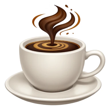 coffee in white cup sticker