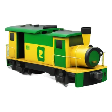 a little yellow and green narrow-gauge railway sticker