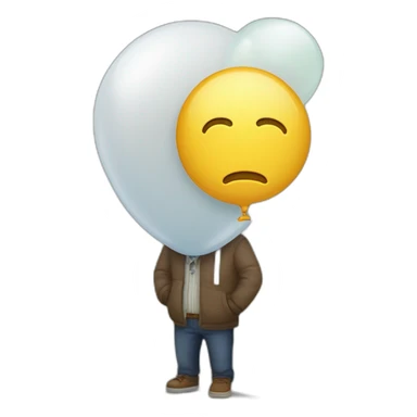 Alex Hormozi pensando con un globo de texto saliendo de su cabeza sticker