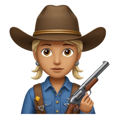 A skull with a vowboy hat and a gun whith a scope sighn on his eye and min holding the gun sticker