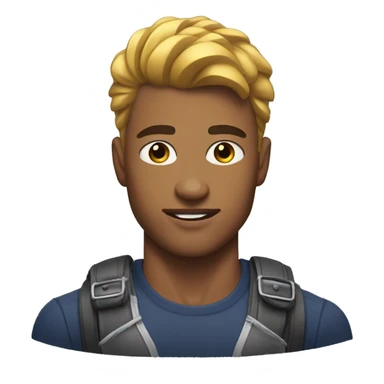 A muscular man 20 years old with a fashionable hairstyle sticker