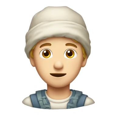 white boy with a bonnet who is suprised sticker