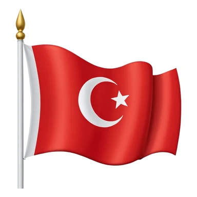 Turkish flag in blue sticker