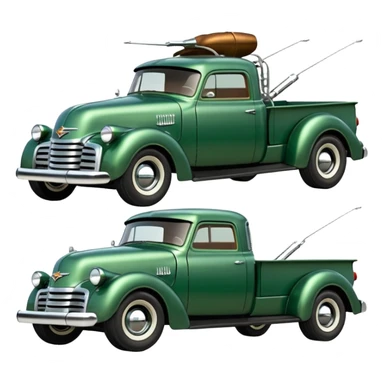 futuristic superRoachman’s car, loosely based on 1956 Chevrolet pickup roadster(flat long straight organically-shaped mechanical roomy interior seating inside the body)the king cockroach’s antenna stealthy town hot rod desert rat dirt racing rwd rail sticker