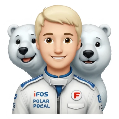 f1 driver polar bear sticker