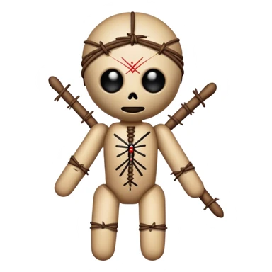 Voodoo doll sticker