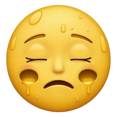 Overstimmed / Sensory Overload, yellow round emoji sticker