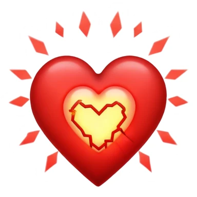 A heart emoji which charging like healing , and to charge use brain sticker