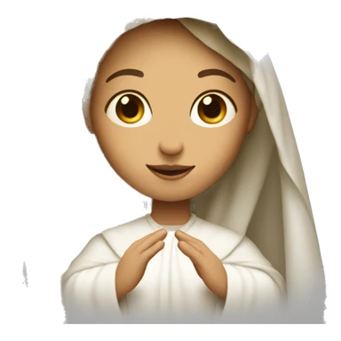 The Virgin continues to hold the veil in her hands sticker