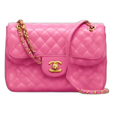 Chanel classic flap bag pink sticker