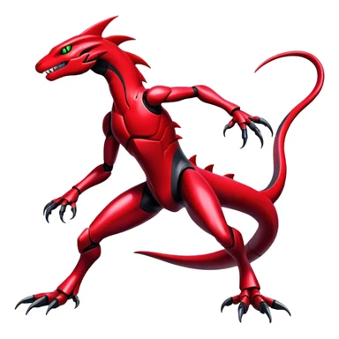 Shiny Edgy epic Salandit-Genesect-Miraidon-Fakémon-hybrid-creature (full body)  sticker