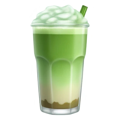 glass of iced matcha latte sticker