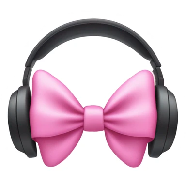 Headphones with pink bows sticker