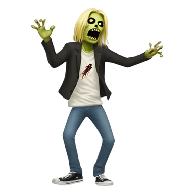 kurt cobain zombie dancing sticker