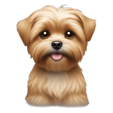 shorkie in soft focus sticker
