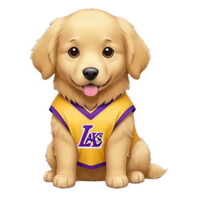 Golden retriever lakers uniform sticker