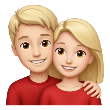 Fille embrassement un garçon  sticker