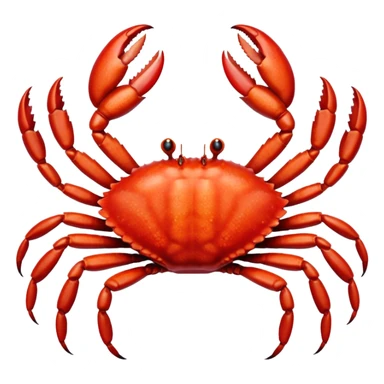 A live crab with only eight legs and two pincers sticker