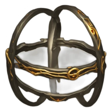 Sauron's The One Ring With Dark language scribbles sticker