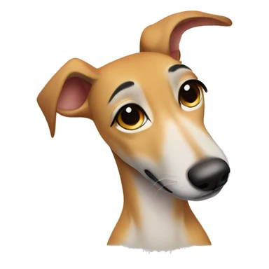 fawn tiger greyhound close eyes with pawls  sticker