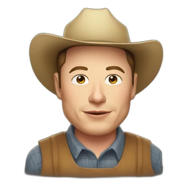 Elon musk as a farmer sticker