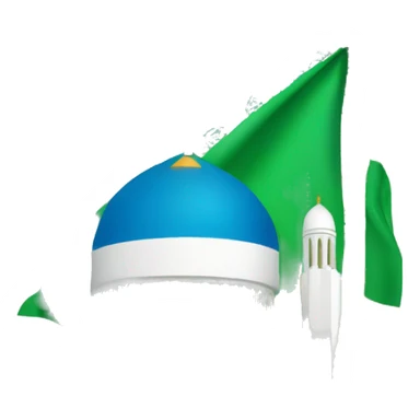 Islamic mosque and uzbekistan flag sticker