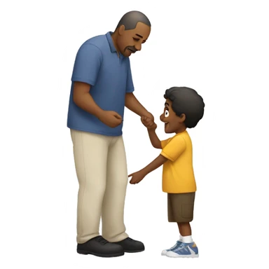 Padre cargando a su hijo sticker