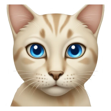 Blue eyes beige cat  sticker