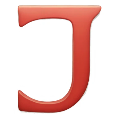 Red square with the letter j in the middle sticker