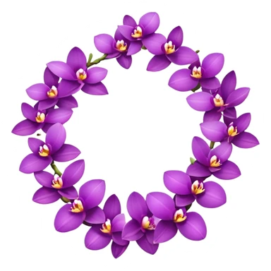 Purple orchid lei sticker
