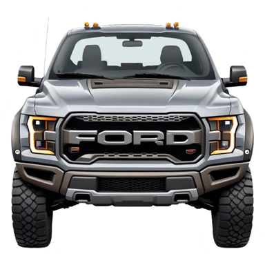 Ford f150 raptor pick up truck gray sticker