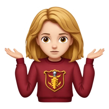 hermione shrugging,  sticker
