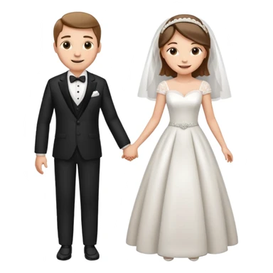 Wedding Modern Classic 2 people sticker
