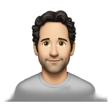 Paul Rudd wearing t-shirt sticker