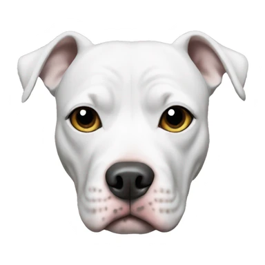 White pitbull with gray patch over eye   sticker