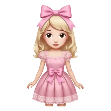 Coquette aesthetic pink sticker