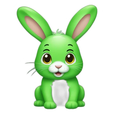green bunny sticker