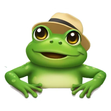 Frog on a vacation sticker