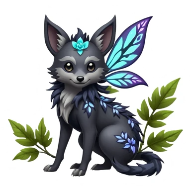 Batty Electrical Slim Mightyena-Plant-fairy sticker