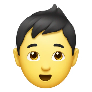 A cute and minimal cartoon emoji of Justin Sun enjoying a banana. sticker