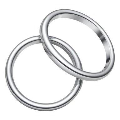 two silver rings entwined sticker