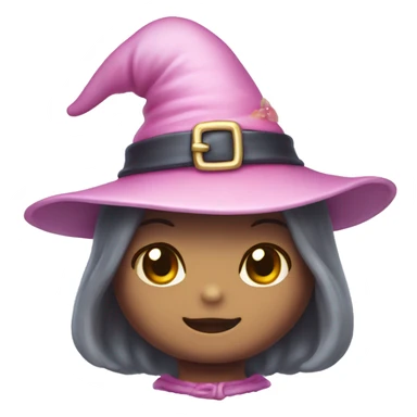 Hello kitty with witch pastel pink hat sticker