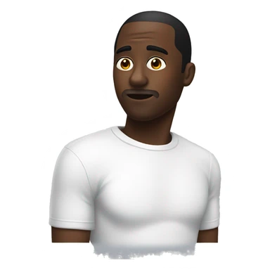 diddy with white lotion on his face sticker