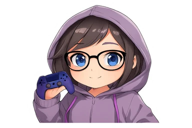 Remove the background and make it transparent, keep the character and controller intact, preserve the original art style. sticker