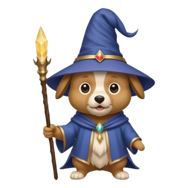 Dog wizard sticker
