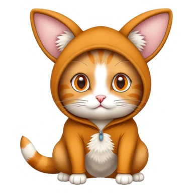 Cat in a Kangaroo costume  sticker