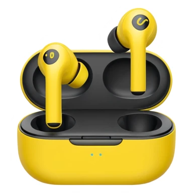 yellow wireless earbuds sticker