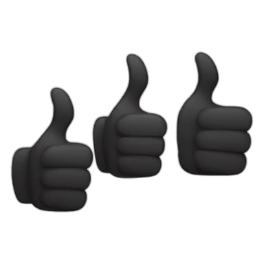 three separate thumbs up sticker