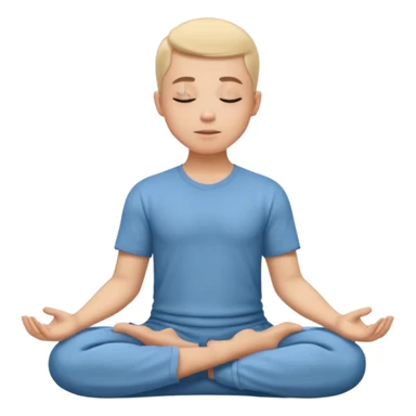 meditating sticker