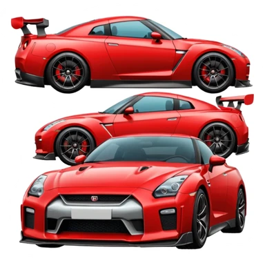 GTR turbinado vermelha sticker